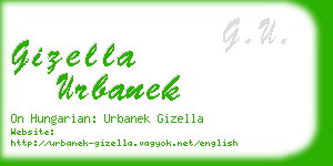 gizella urbanek business card